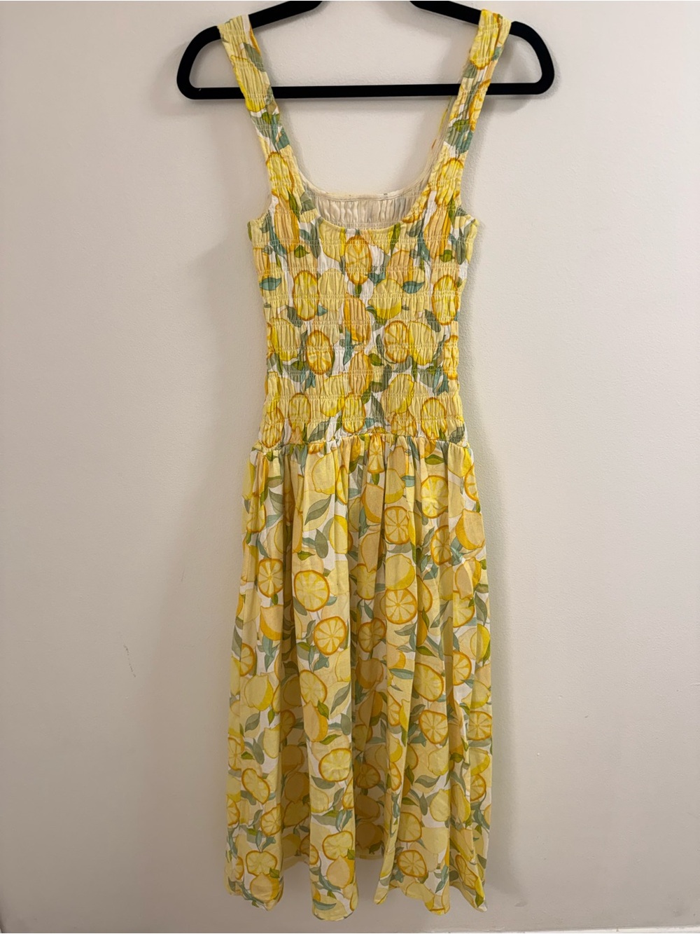 Avec Les Filles Limoncello Smocked Midi Dress - Picture 5 of 7
